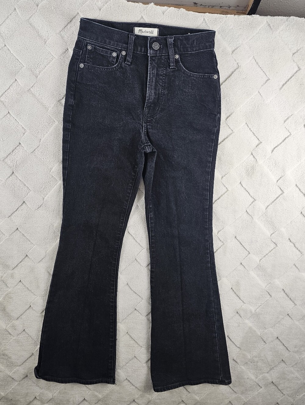 Madewell The Perfect Vintage Flare Jean Womens 23 Black Denim